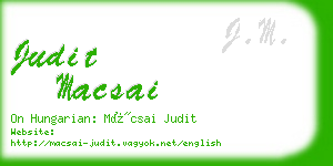 judit macsai business card